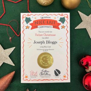 Nice List Certificate