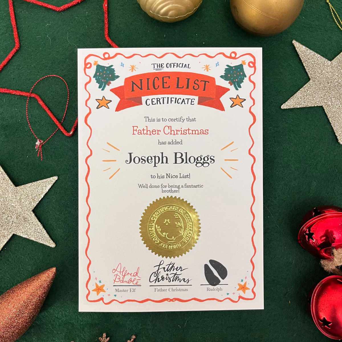 Nice List Certificate